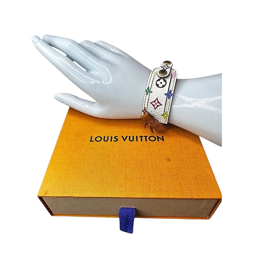 Louis Vuitton × Murakami Leather Monogram ID Bracelet